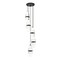 Z-Lite Cayden Chandelier, 5-Light, 12 In.W x 16.75 In.H, Matte Black/Clear + Etched Opal 1946P-5R-MB - alternate 5